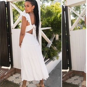 Show Me Your MuMu White Midi Dress